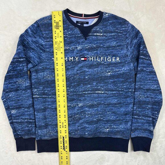 Tommy Hilfiger Blue Logo Crewneck Sweatshirt - Picture 8 of 13